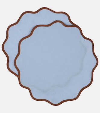 Rainbow Sky Cloud set of 2 placemats | La DoubleJ