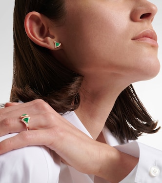 Boucles d'oreilles Divas' Dream en or rose 18 ct, malachite et diamants | Bvlgari