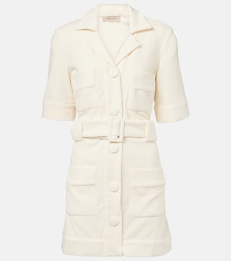 Belted cotton-blend terry minidress | Adriana Degreas