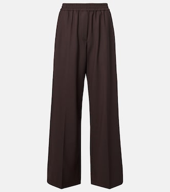 Pantalones anchos en mezcla de lana | Brunello Cucinelli