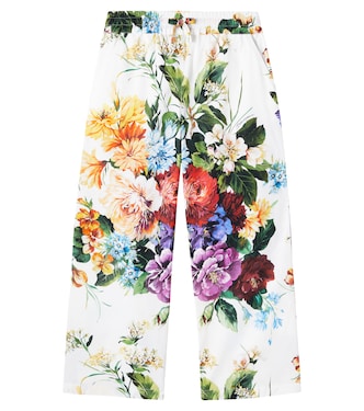 Palazzo-Hose aus Baumwollpopeline | Dolce&Gabbana Kids