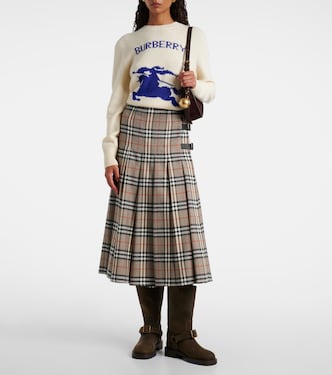 Midirock Burberry Check aus Wolle | Burberry