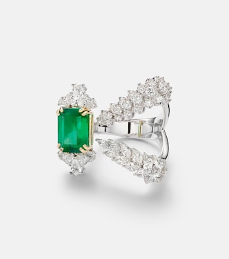 Bague Reign Supreme en or 18 ct, émeraudes et diamants | Yeprem