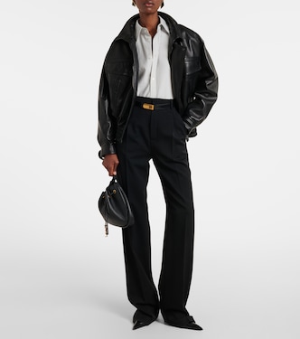 Veste bomber en cuir | Saint Laurent