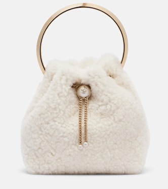 Bon Bon Small shearling bucket bag | Jimmy Choo