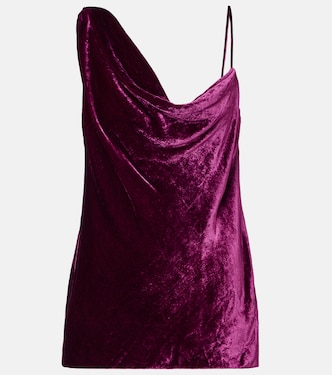 Draped velvet top | Dries Van Noten