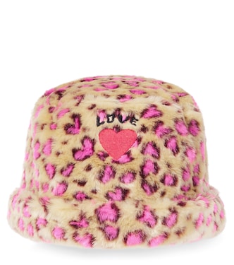 Printed faux-fur bucket hat | Jellymallow