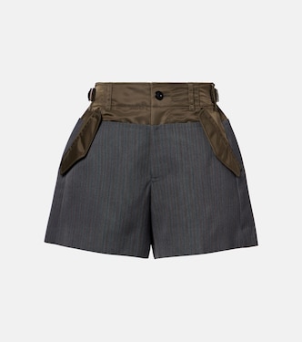 Paneled striped shorts | Sacai