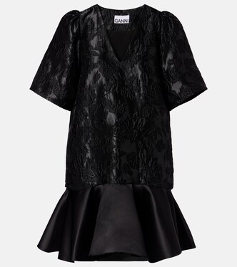 Satin cloqué minidress | Ganni