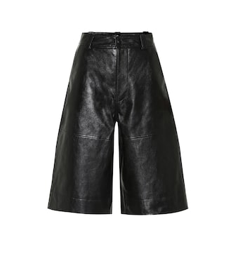 Shorts aus Leder | Ganni