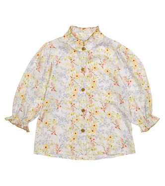 Top Viola de satén floral | Paade Mode