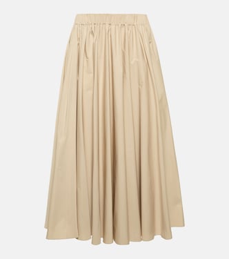 Sunset gathered midi skirt | The Row