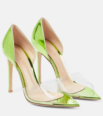 Bree leather and PVC peep-toe pumps | Gianvito Rossi