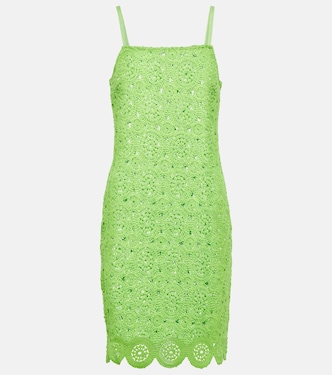 Silke cotton-blend crochet minidress | Rotate
