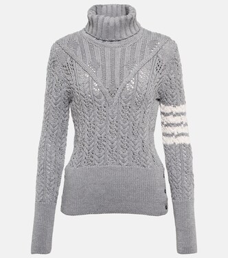 Jersey en punto trenzado de lana | Thom Browne
