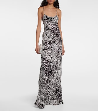 Zebra-print silk jacquard gown | Rodarte