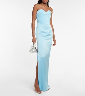 Robe longue Honore en satin | Alex Perry