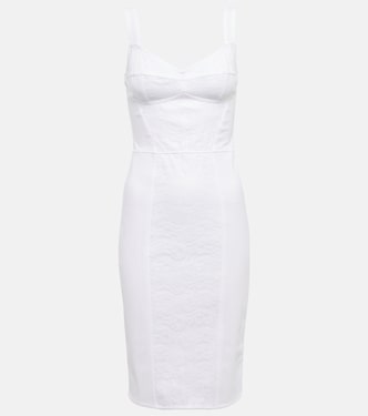 Bustier lace-trimmed midi dress | Dolce&Gabbana