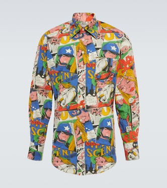 Camicia in cotone con stampa | ERL