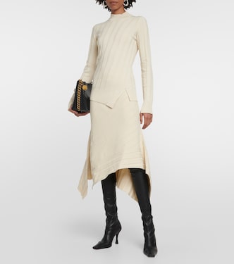 Pullover asimmetrico in maglia a coste | Stella McCartney
