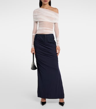 Top in seta con scollo bardot | Christopher Esber