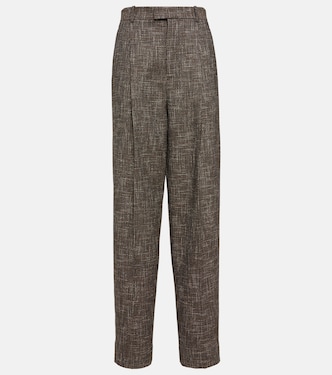 Wool and cotton-blend wide-leg pants | Bottega Veneta