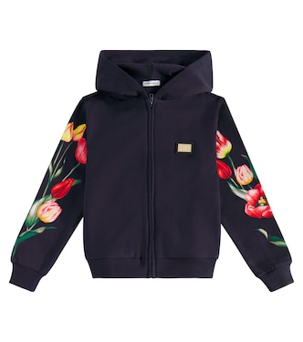 Kapuzenjacke aus Baumwoll-Jersey | Dolce&Gabbana Kids