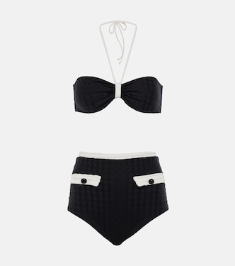 Bikini in jacquard a vita alta | Adriana Degreas