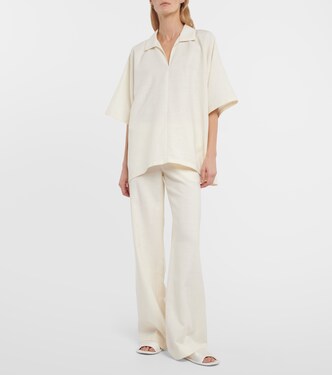 Wen wool, silk and linen top | The Row