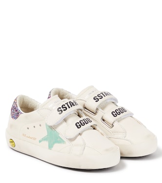 Old School glitter leather sneakers | Golden Goose Kids