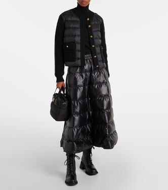Down-paneled virgin wool cardigan | Moncler
