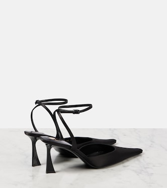 Pumps slingback Aimée 75 in raso | Saint Laurent