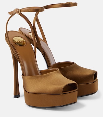 La Scandale 135 satin crêpe platform sandals | Saint Laurent