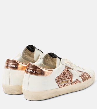 Baskets Super-Star en cuir à paillettes | Golden Goose