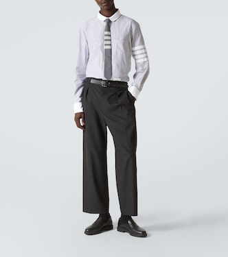Camicia 4-Bar in cotone gessato | Thom Browne