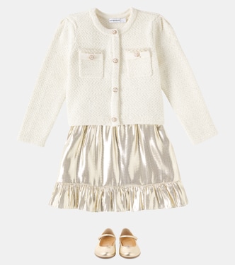 Sequined cotton-blend cardigan | Self-Portrait Kids