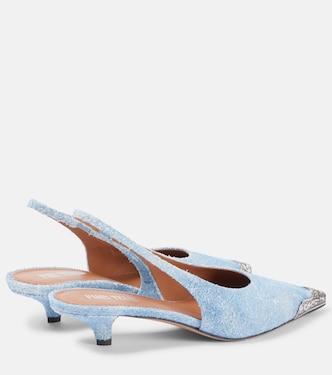 Escarpins slingback Jessica Western 35 en daim | Paris Texas