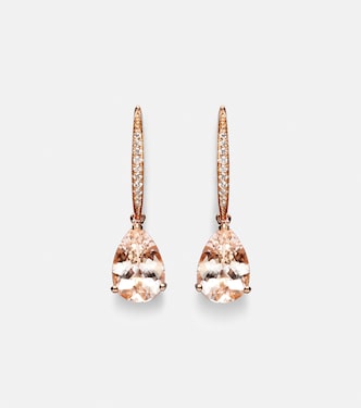 Blush 18kt rose gold earrings with diamonds and morganites | Bucherer Fine Jewellery