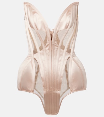 Mesh corset bodysuit | Mugler