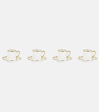 Golden Finds 에스프레소컵 & 소서 4세트 by Jan Wolleswinkel | Polspotten