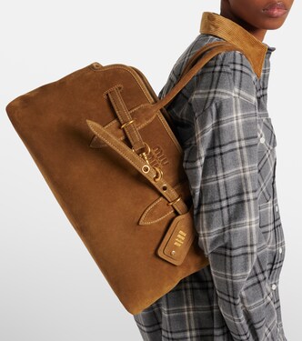 Adventure suede tote bag | Miu Miu