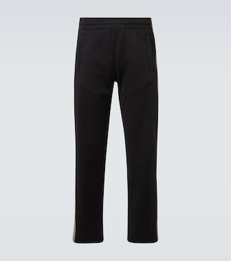 Burberry Check cotton-blend jersey track pants | Burberry