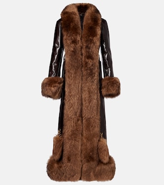 Cappotto in pelle con shearling | Chloé