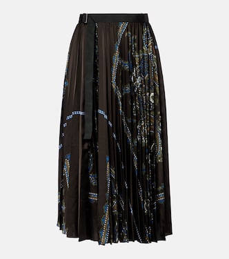 Paisley plissé midi skirt | Sacai