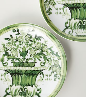Verde Maiolica set of 2 dessert plates | Dolce&Gabbana Casa