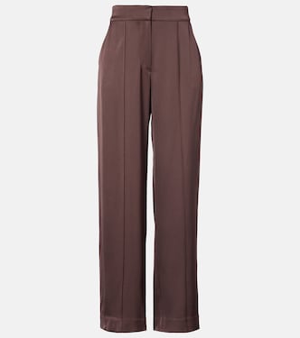 Pantaloni  a gamba larga Kyra in raso a vita alta | Simkhai