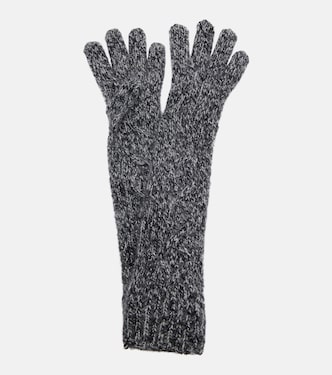 Gants brodés en alpaga mélangé | Moncler