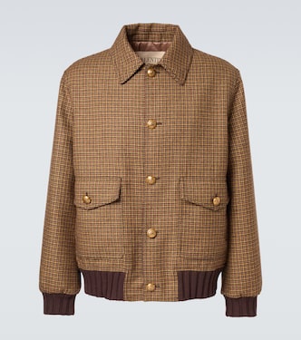 Bomber in lana vergine pied-de-poule | Valentino