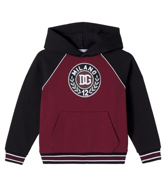 Embroidered logo cotton hoodie | Dolce&Gabbana Kids