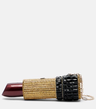 Clutch Lipstick Burgundy Glitter | Judith Leiber Couture